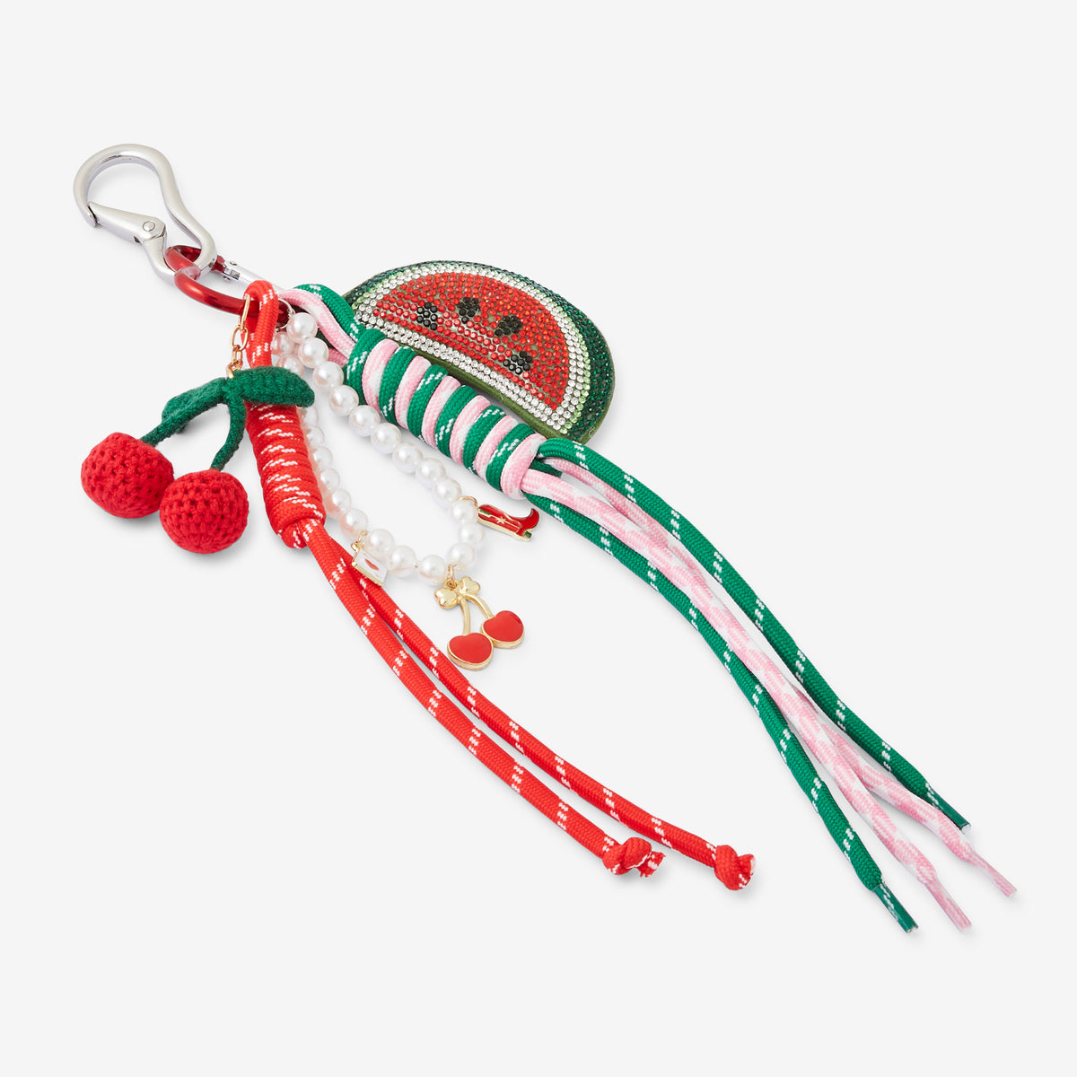 Porte-clés fruits avec cordons et charms
