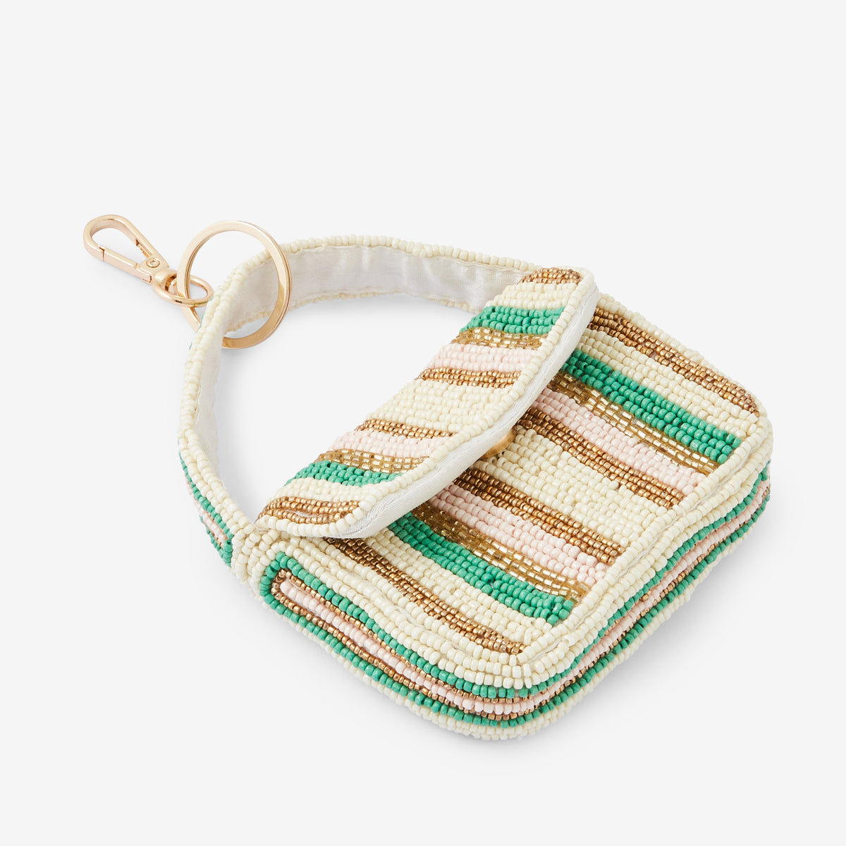 Porte-clés mini sac en perles de rocaille