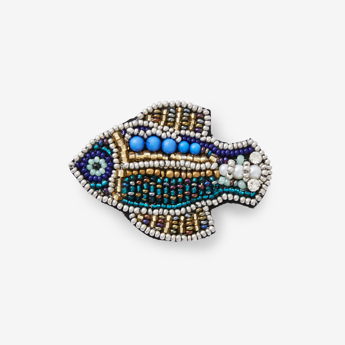 Broche poisson perles de rocaille