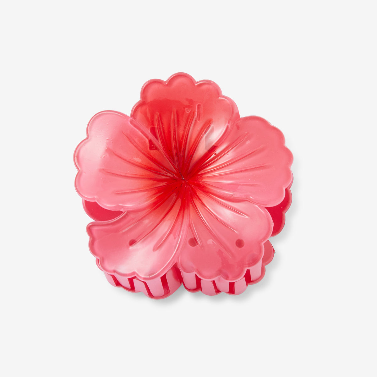 Pince à cheveux fleurs hibiscus fuchsia
