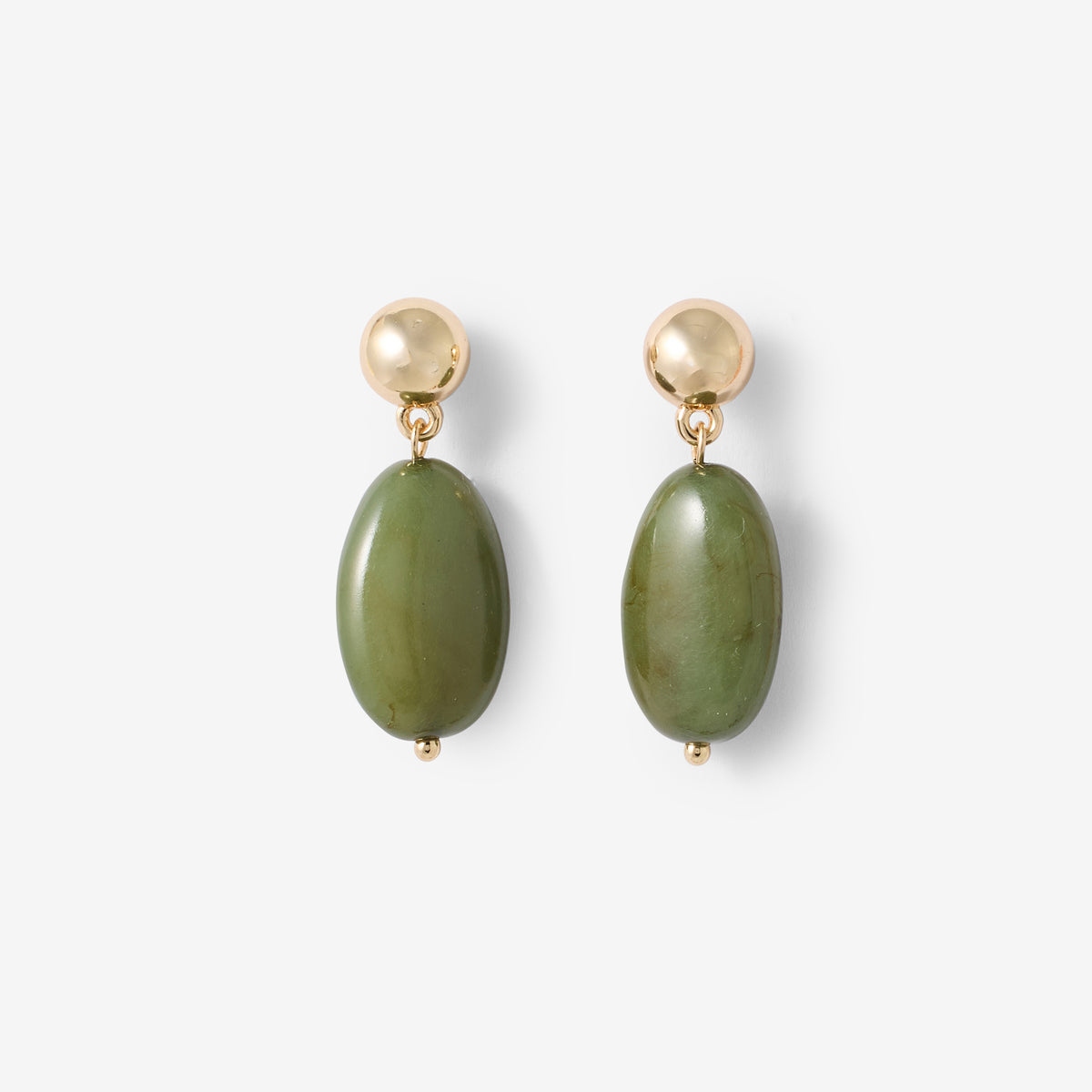 Boucles d'oreilles pendantes kaki