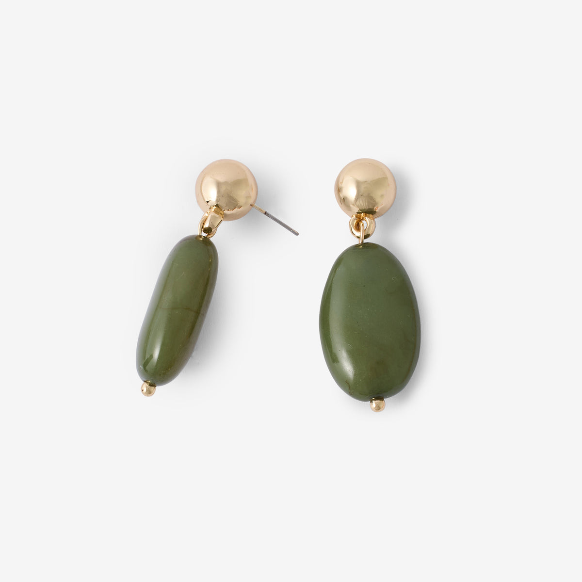 Boucles d'oreilles pendantes kaki
