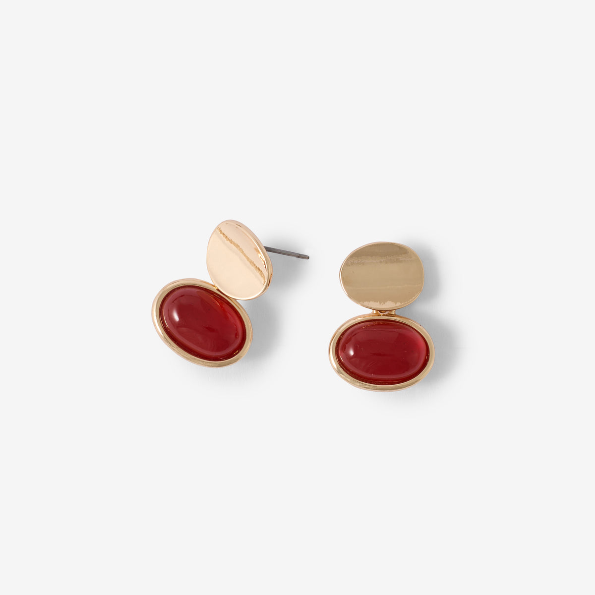 Boucles d'oreilles cabochon orange