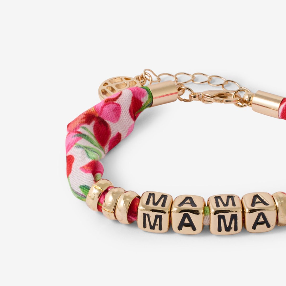 Bracelet MAMA tissu fleur