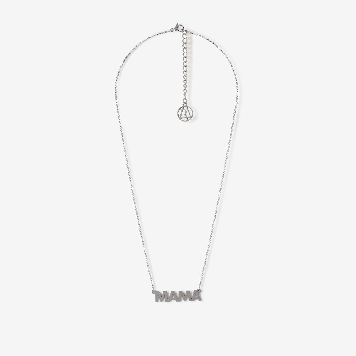 Collier MAMA acier inoxydable argenté