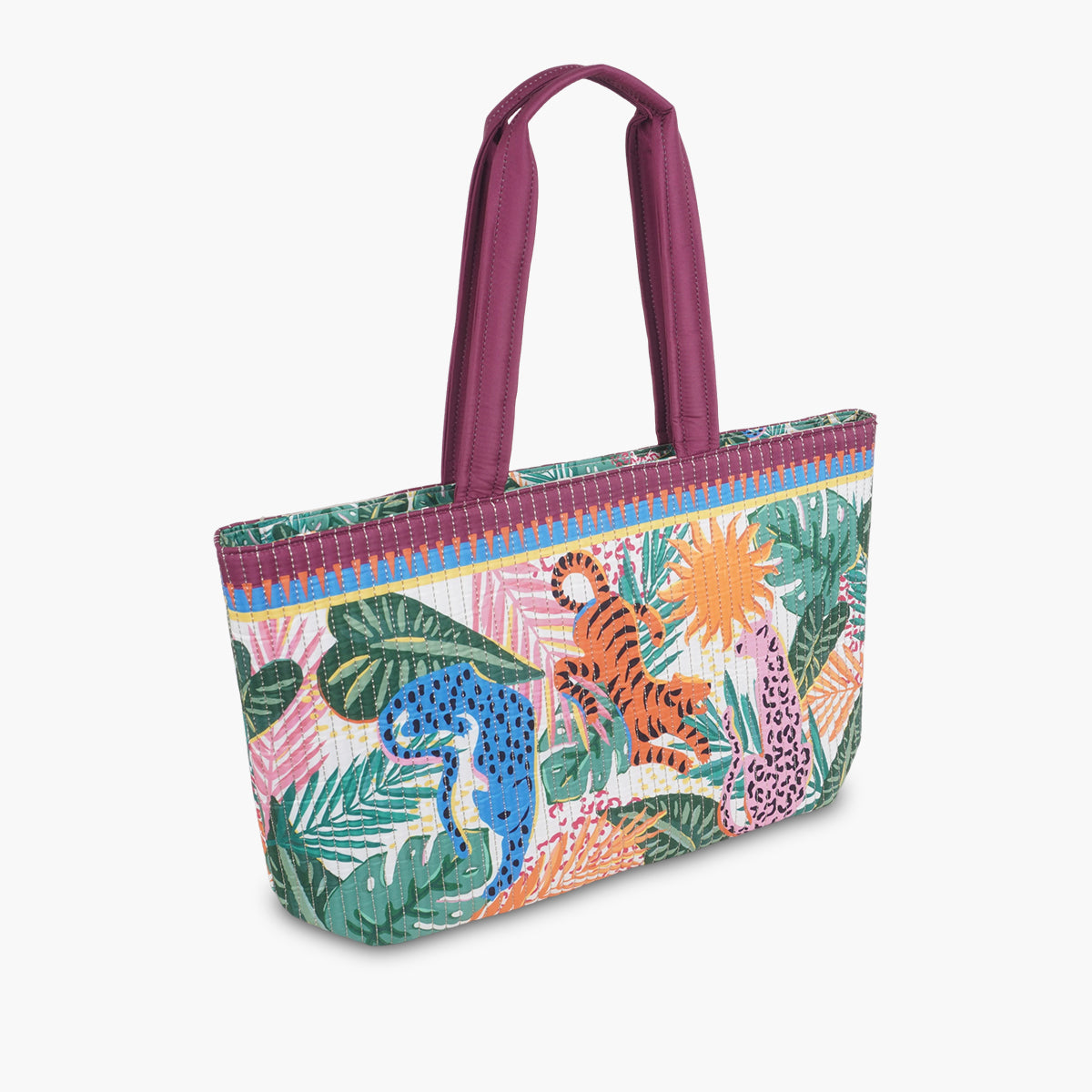 Cabas matelassé Jungle Pop