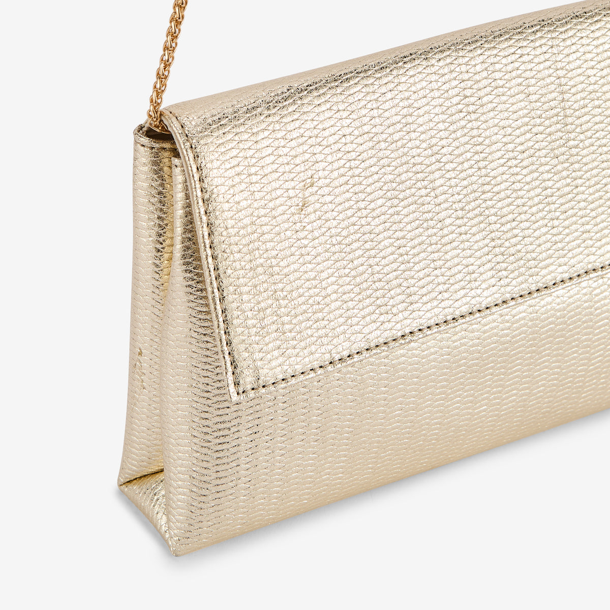 Pochette métallisée dorée