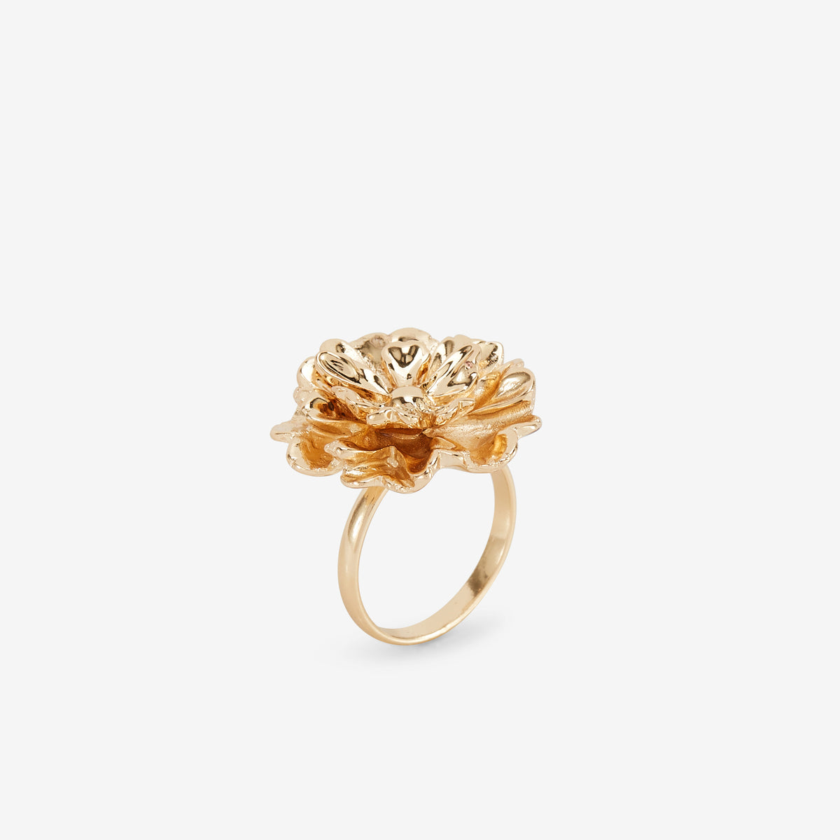 Bague fleur dorée