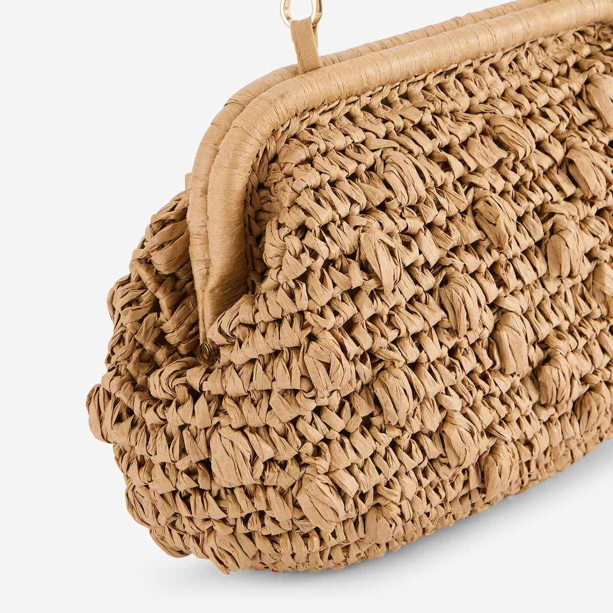 Sac pochette effet paille