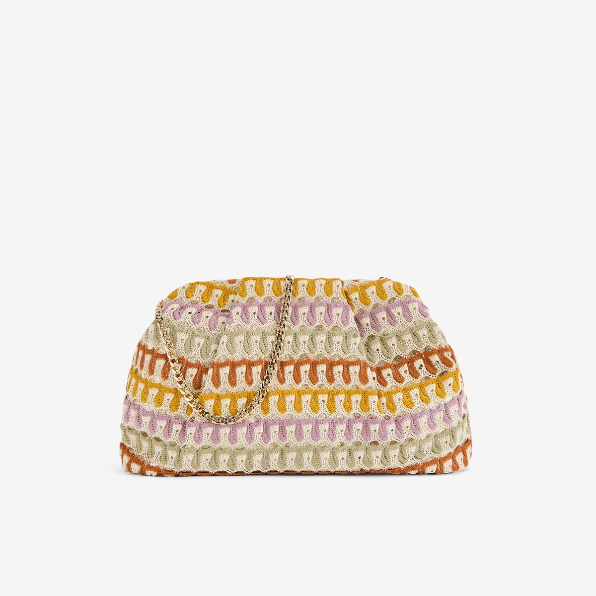 Minaudière textile multicolore