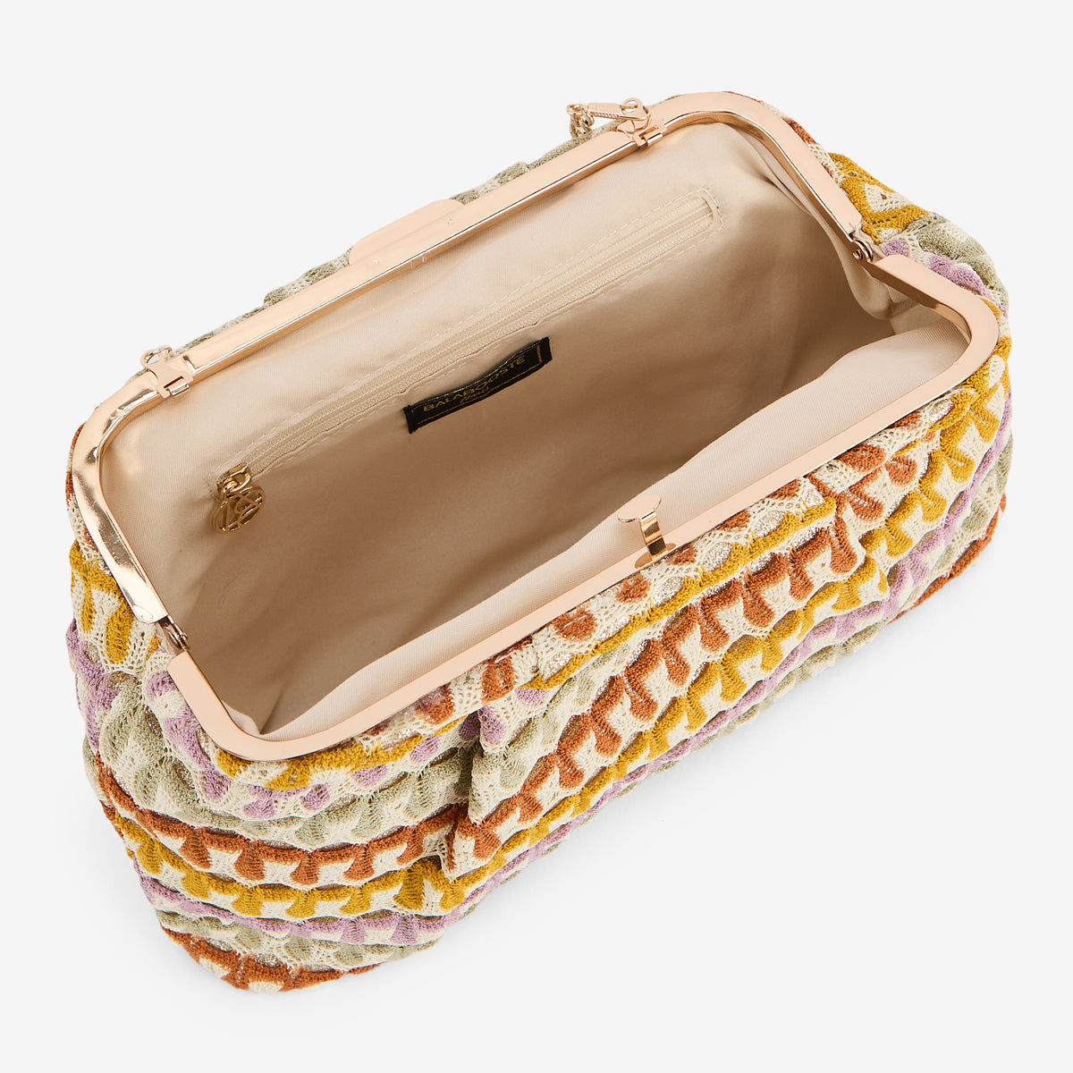 Minaudière textile multicolore