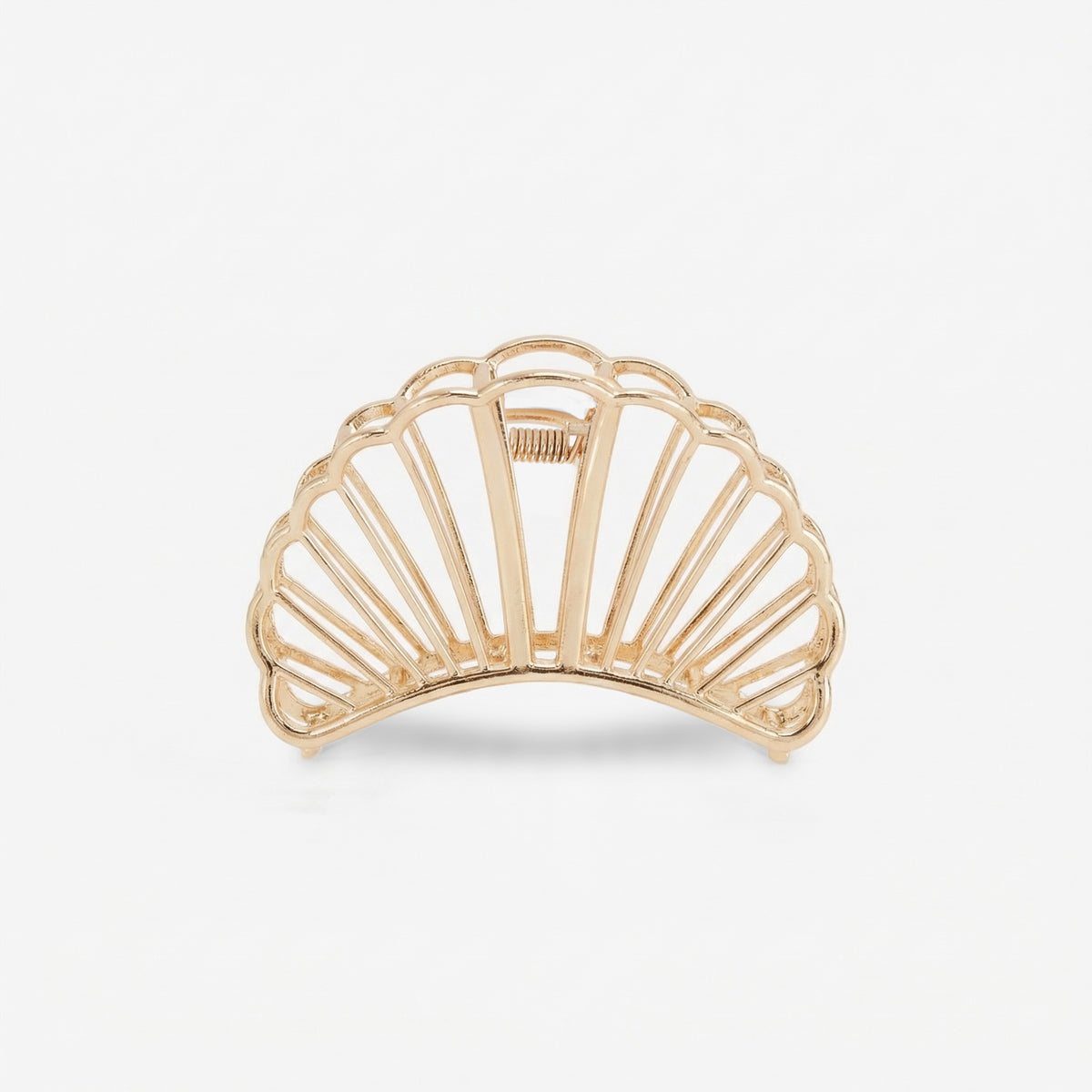 Pince à cheveux coquillage doré