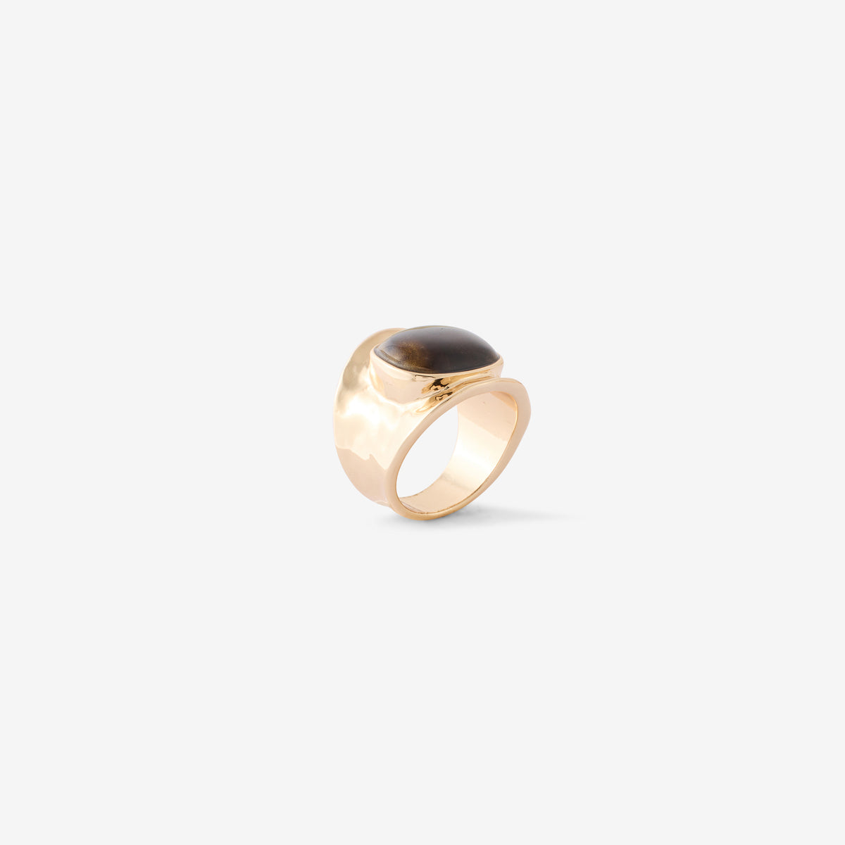 Bague pierre marron