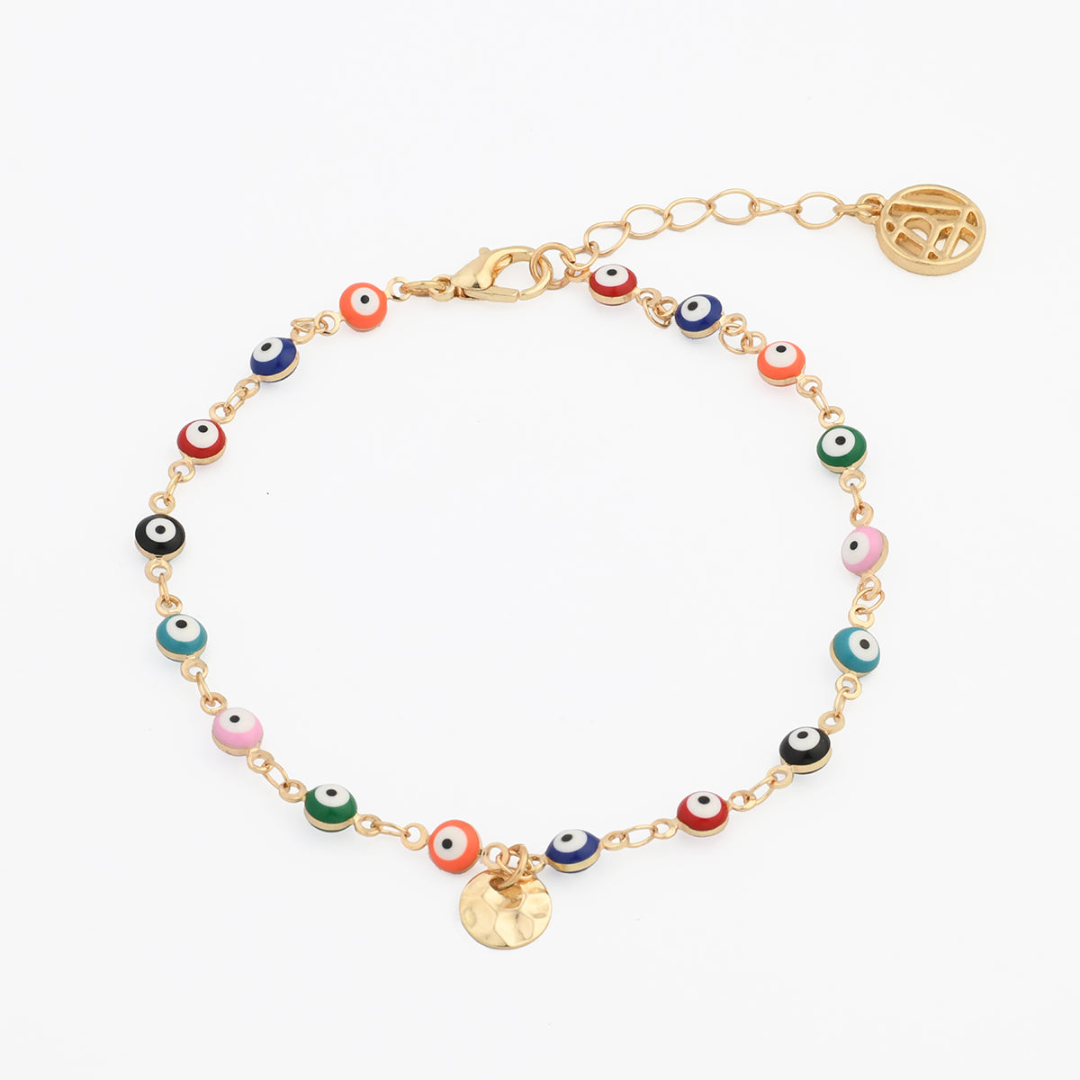 Chaine de cheville oeil multicolore
