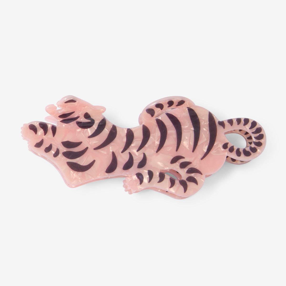 Pince à cheveux tigre rose