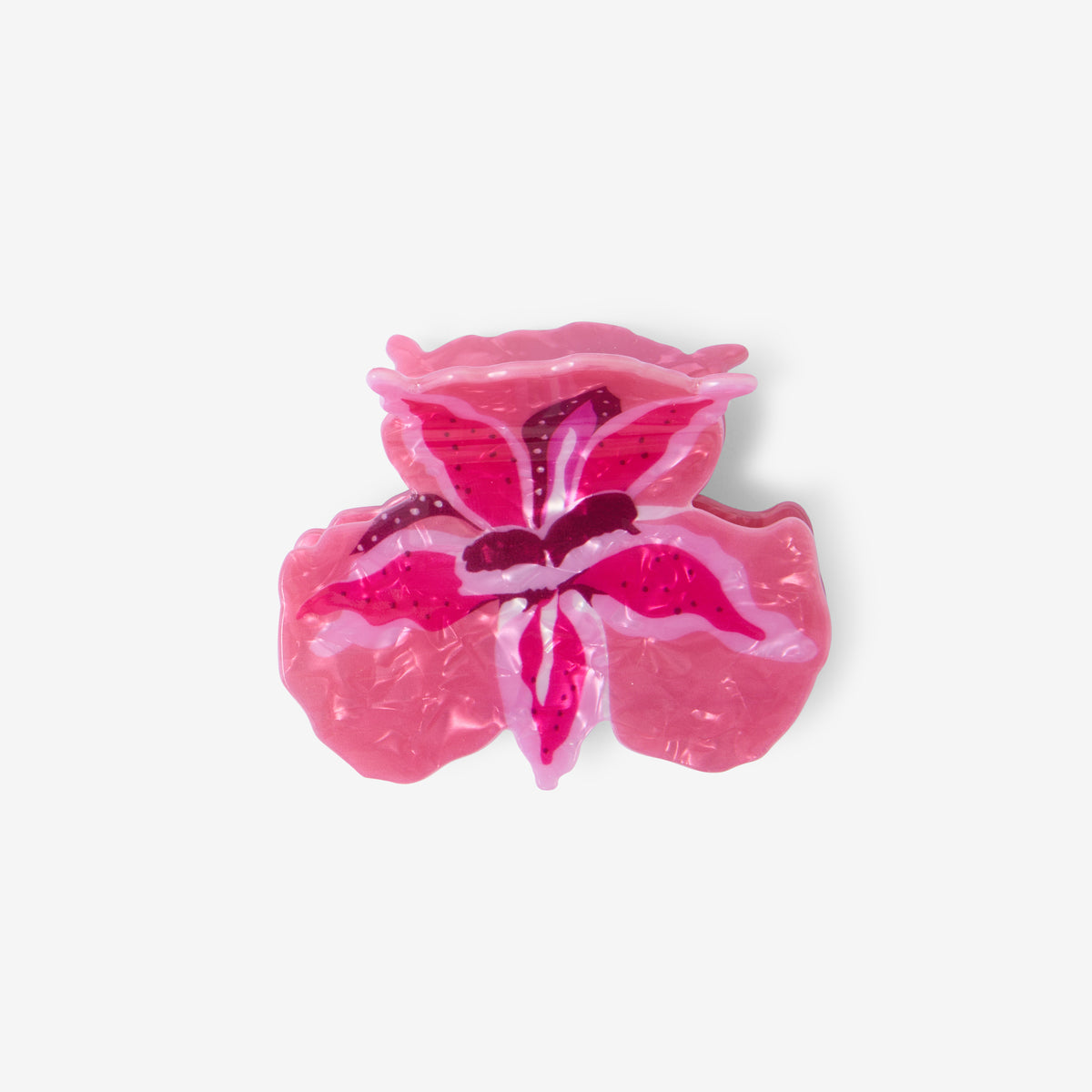 Pince à cheveux fleur rose