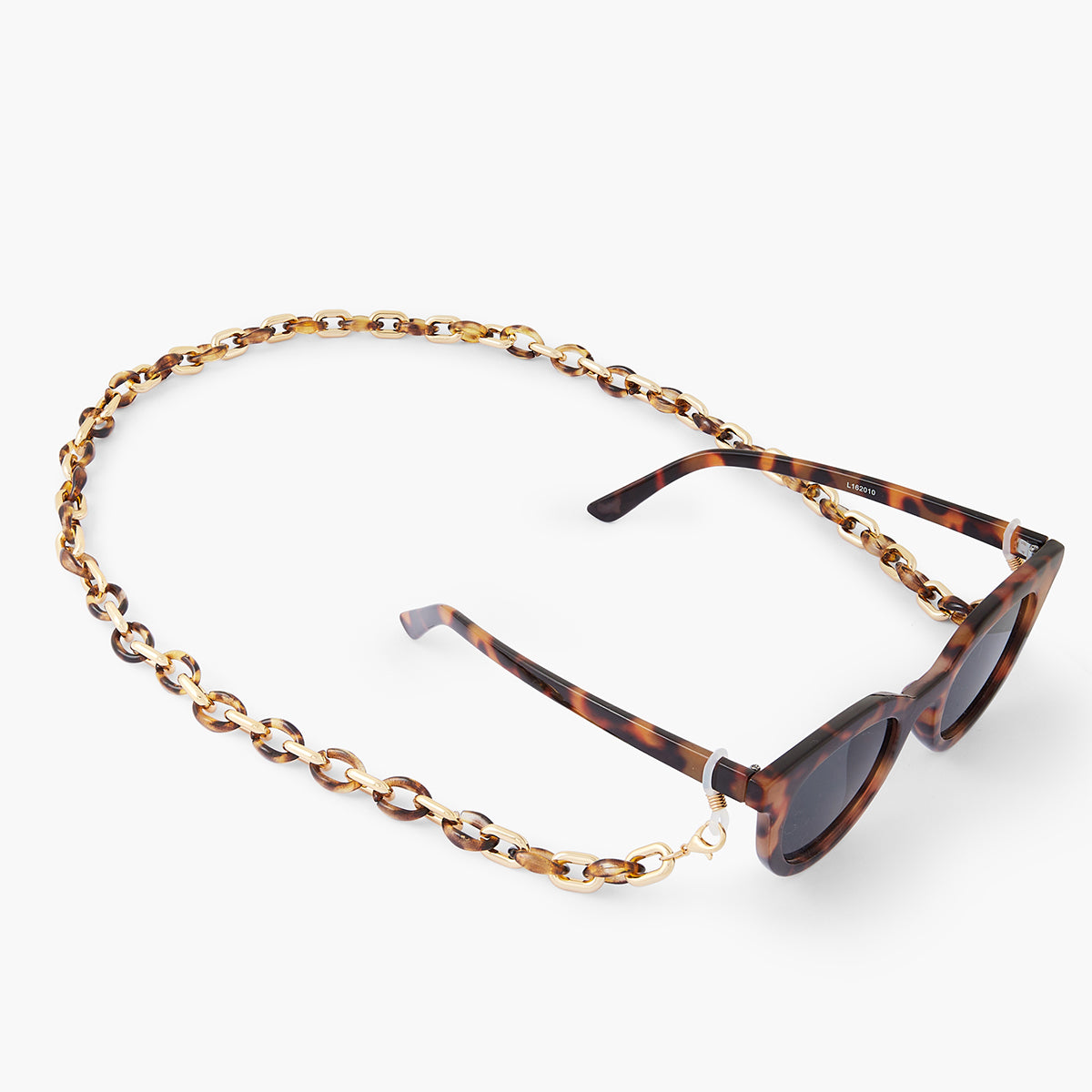 Chaine de lunettes à maillons écaille marron
