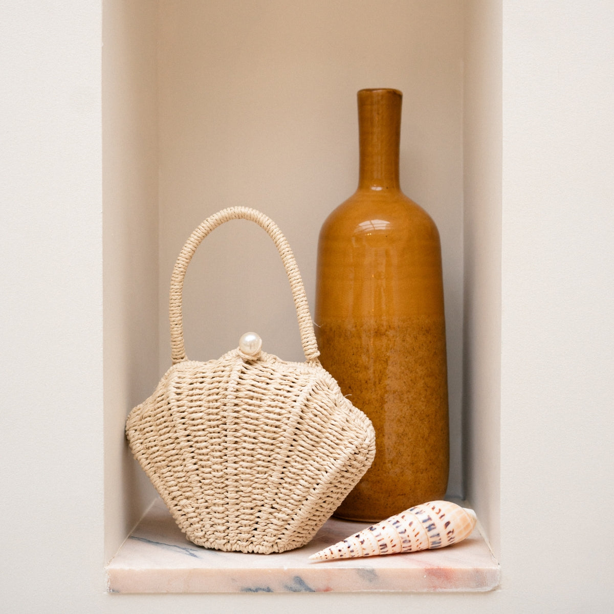 Sac coquillage ivoire