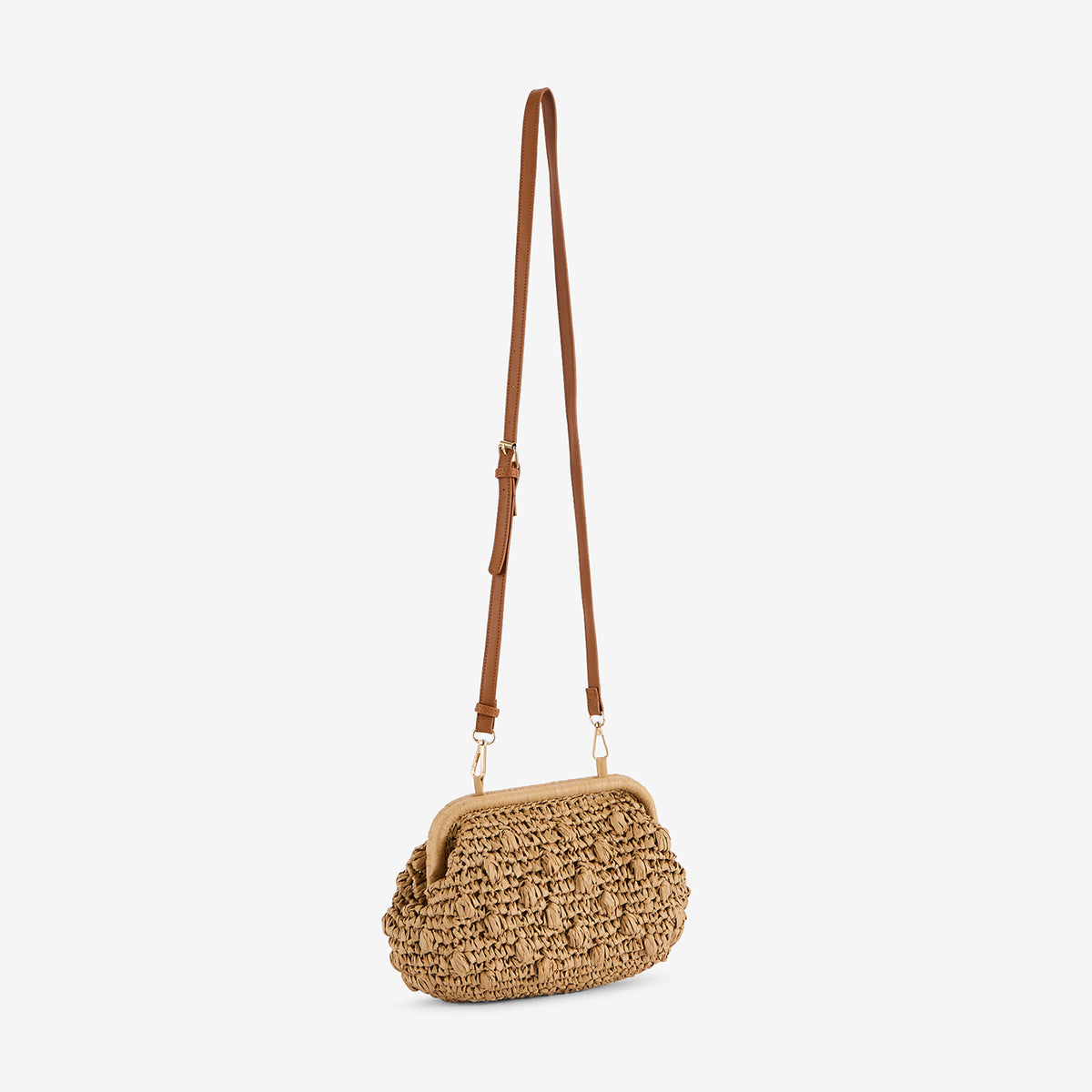 Sac pochette effet paille