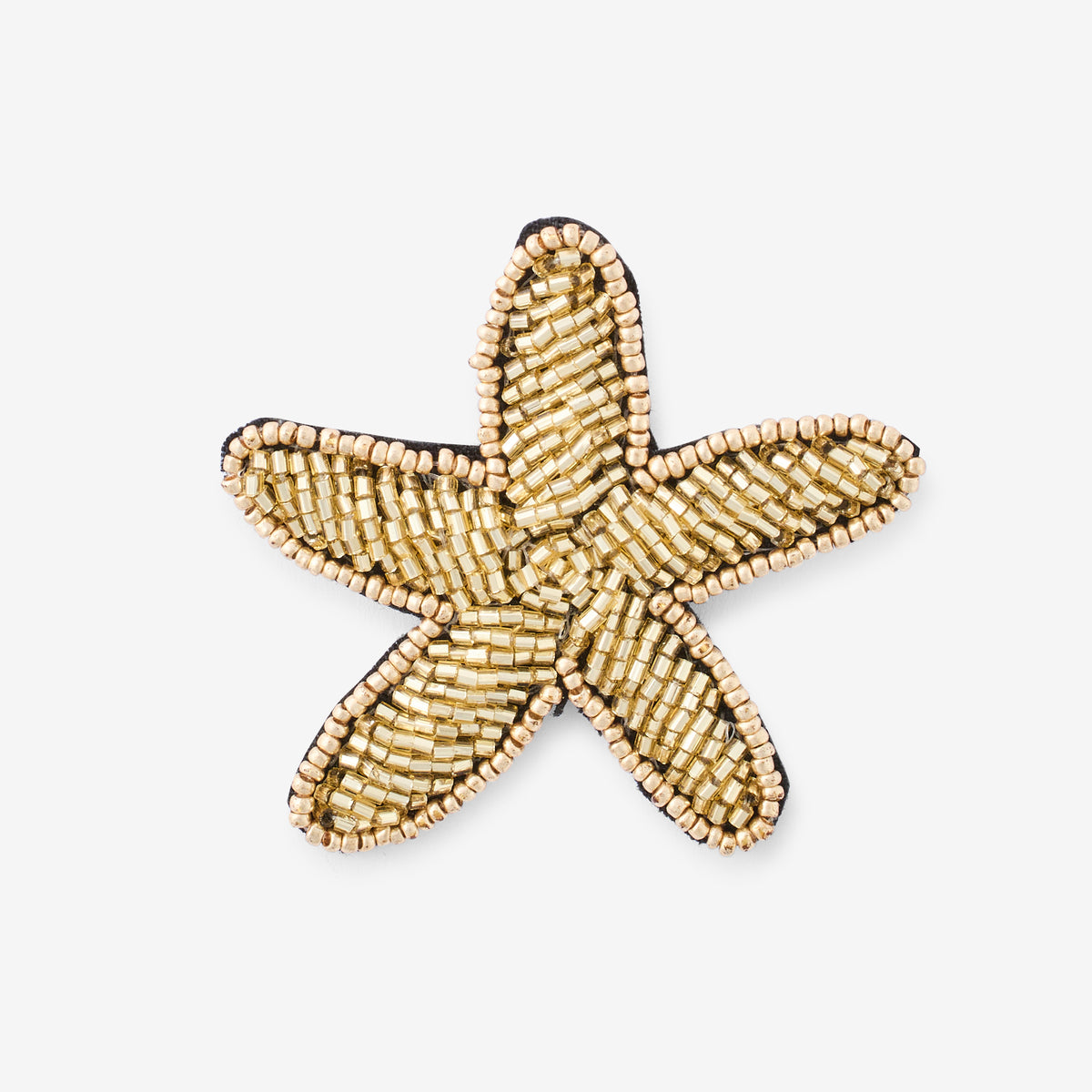 Broche étoile de mer perles de rocaille
