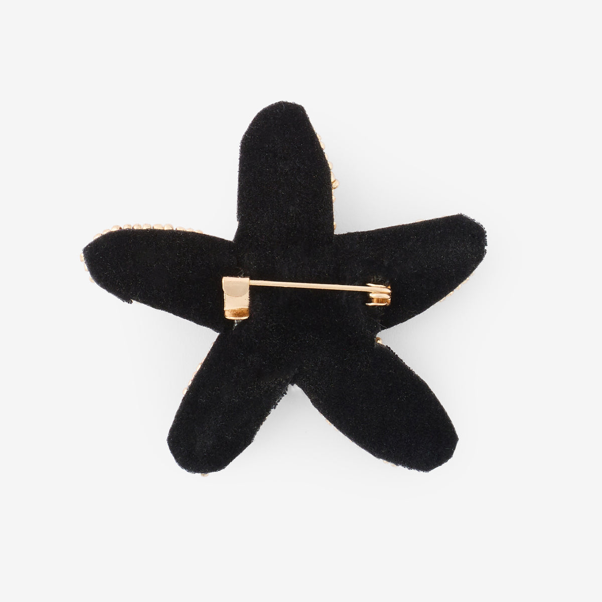 Broche étoile de mer perles de rocaille