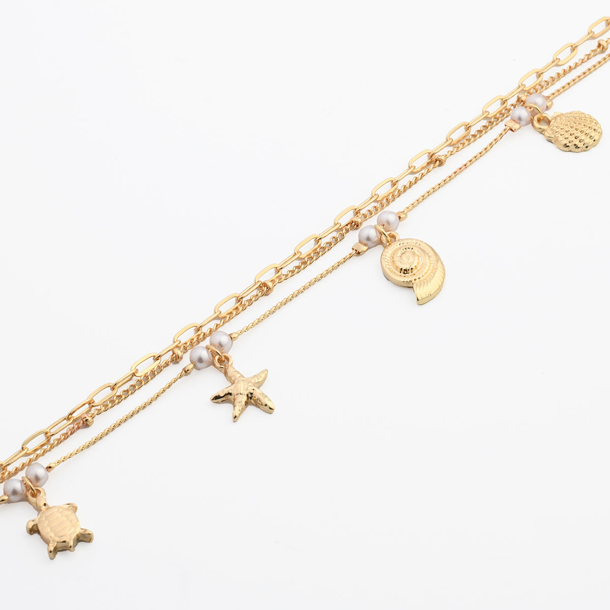 Chaine de cheville coquillage