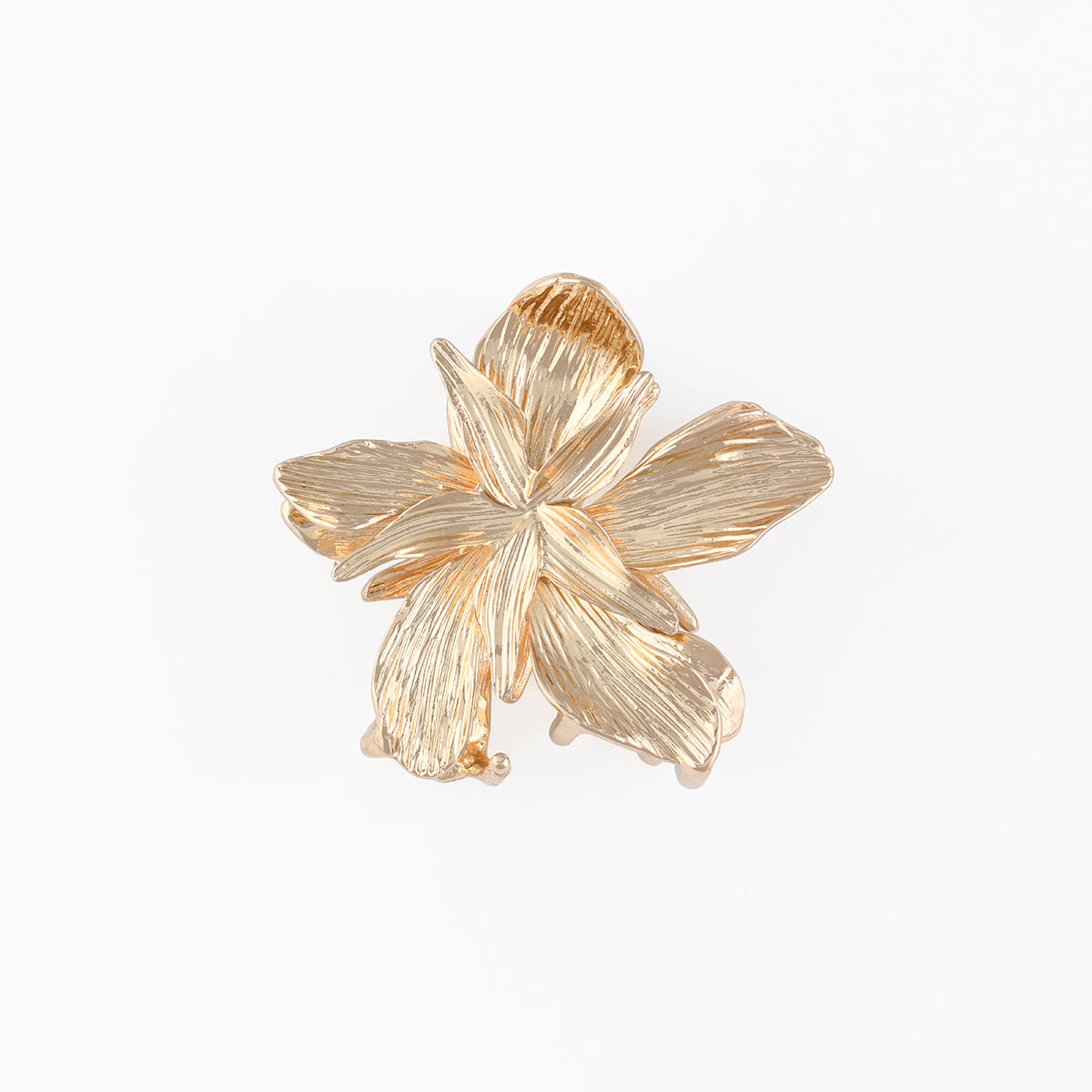 Pince à cheveux fleur dorée