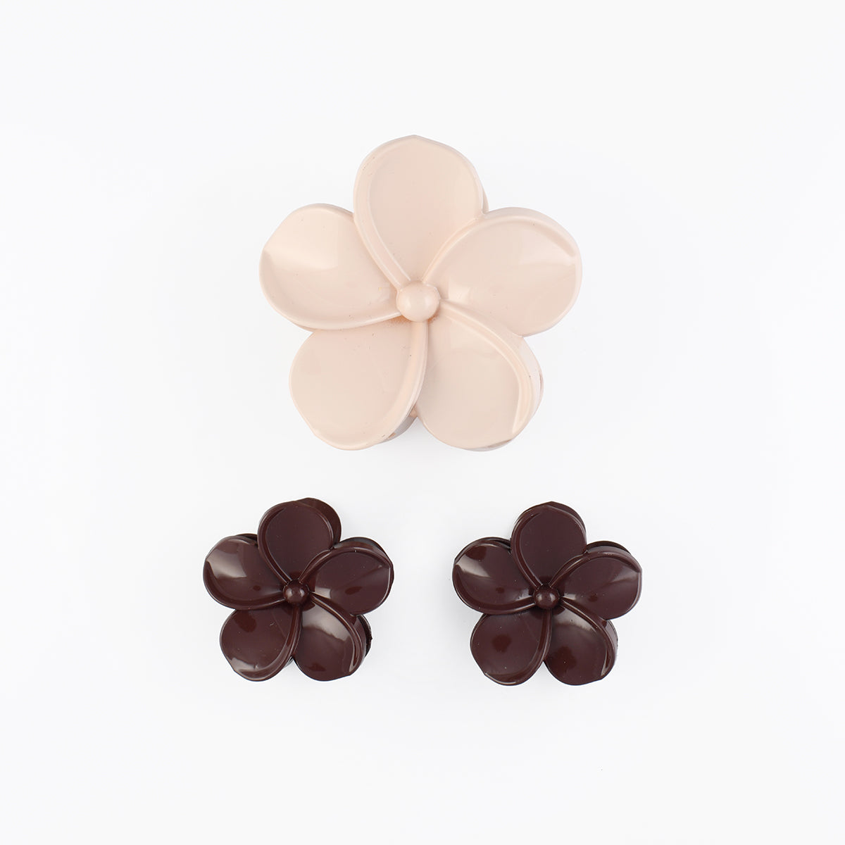 Set de 3 pinces cheveux fleurs