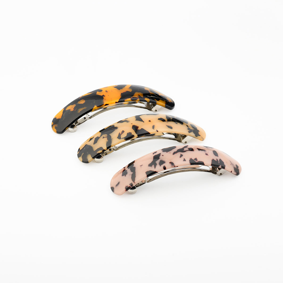Set de 3 barrettes écailles