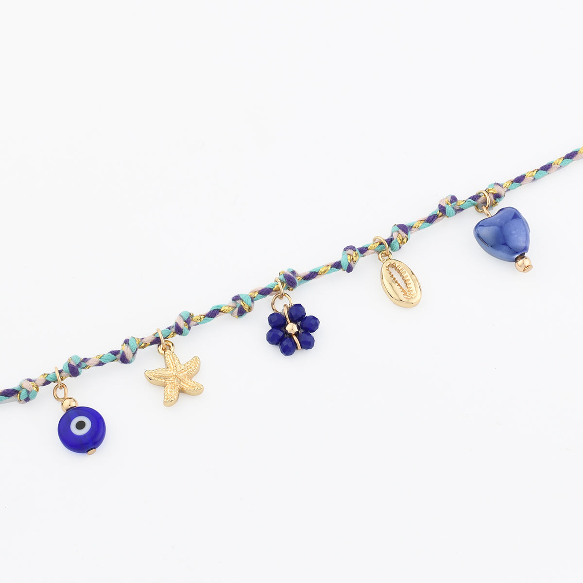 Bracelet cordon avec charms