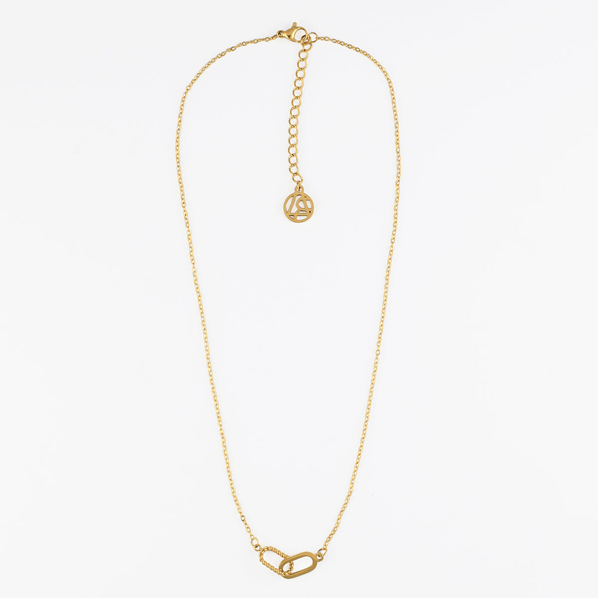 Collier chaîne à maillons entrelacés en acier inoxydable