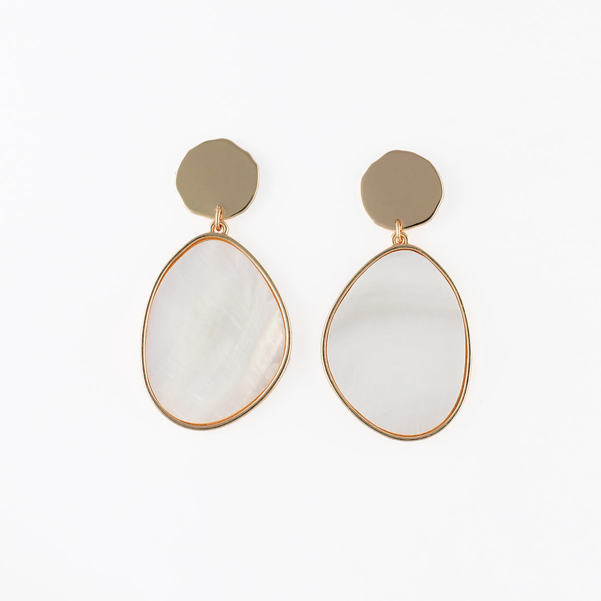 Boucles d'oreilles ovales ivoire