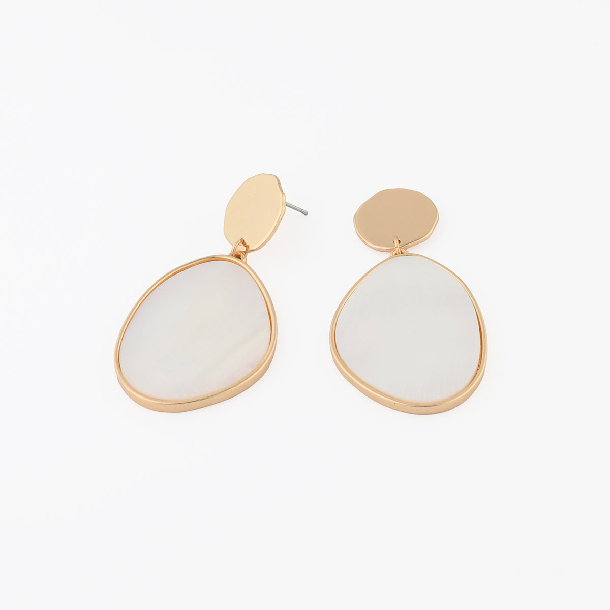 Boucles d'oreilles ovales ivoire
