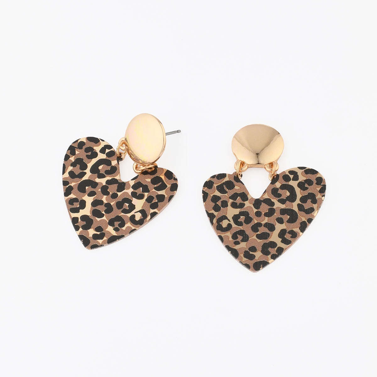 Boucles d'oreilles cœurs Balagane imprimé léopard