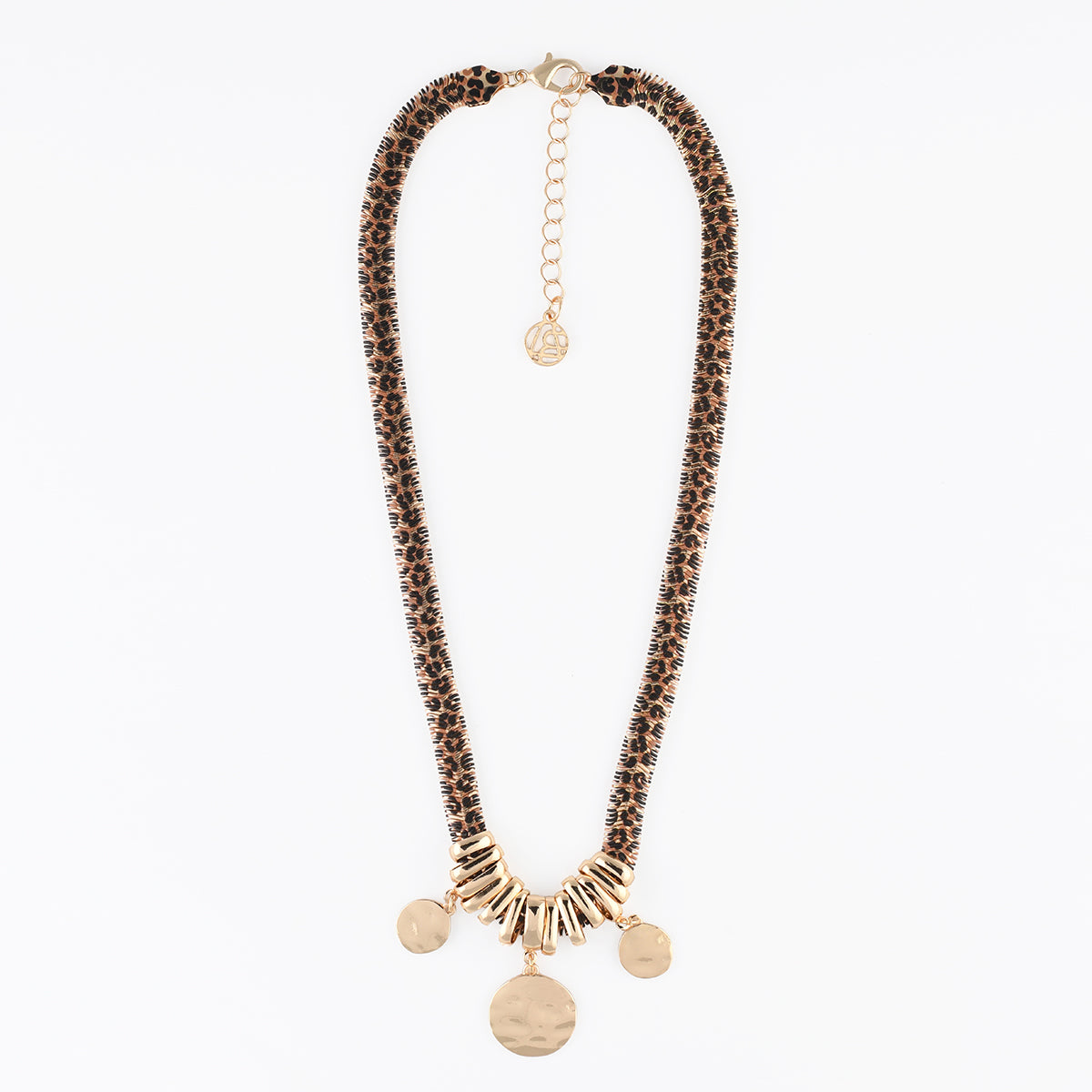 Collier chaine serpent Balagane à imprimé tacheté et pampilles