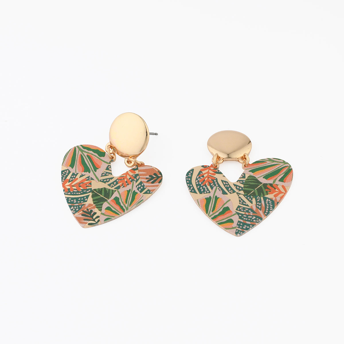 Boucles d'oreilles cœurs Balagane imprimé jungle