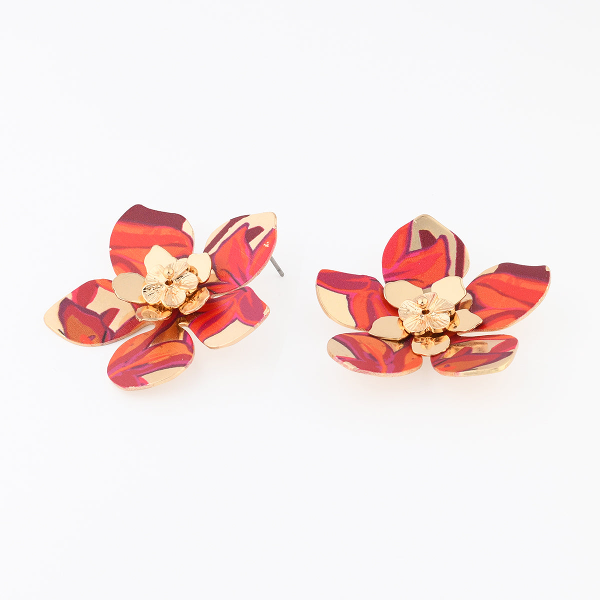 Boucles d'oreilles fleurs Balagane imprimé fleurs