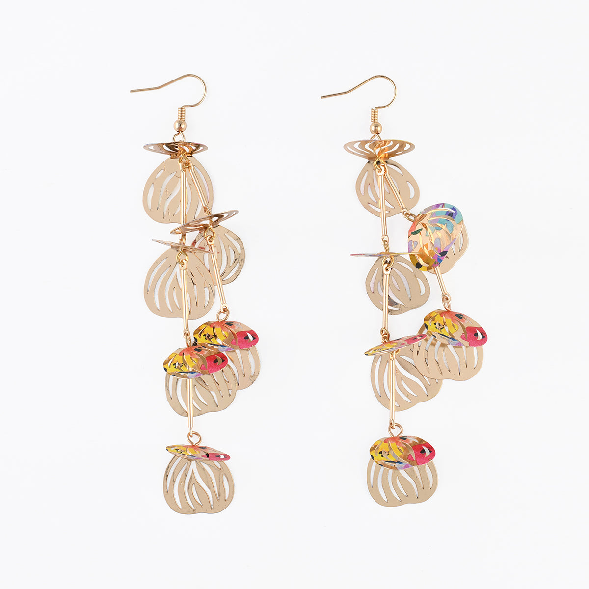 Boucles d’oreilles pétales Balagane imprimé fleurs