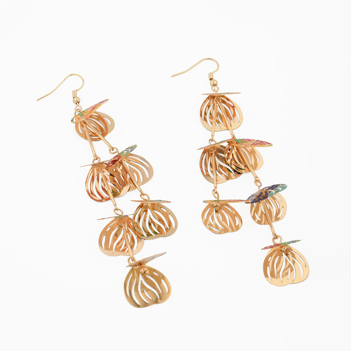Boucles d’oreilles pétales Balagane imprimé mosaïque