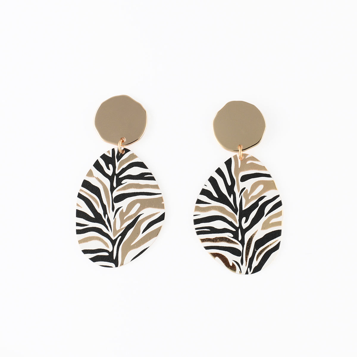 Boucles d'oreilles Balagane imprimé zèbre
