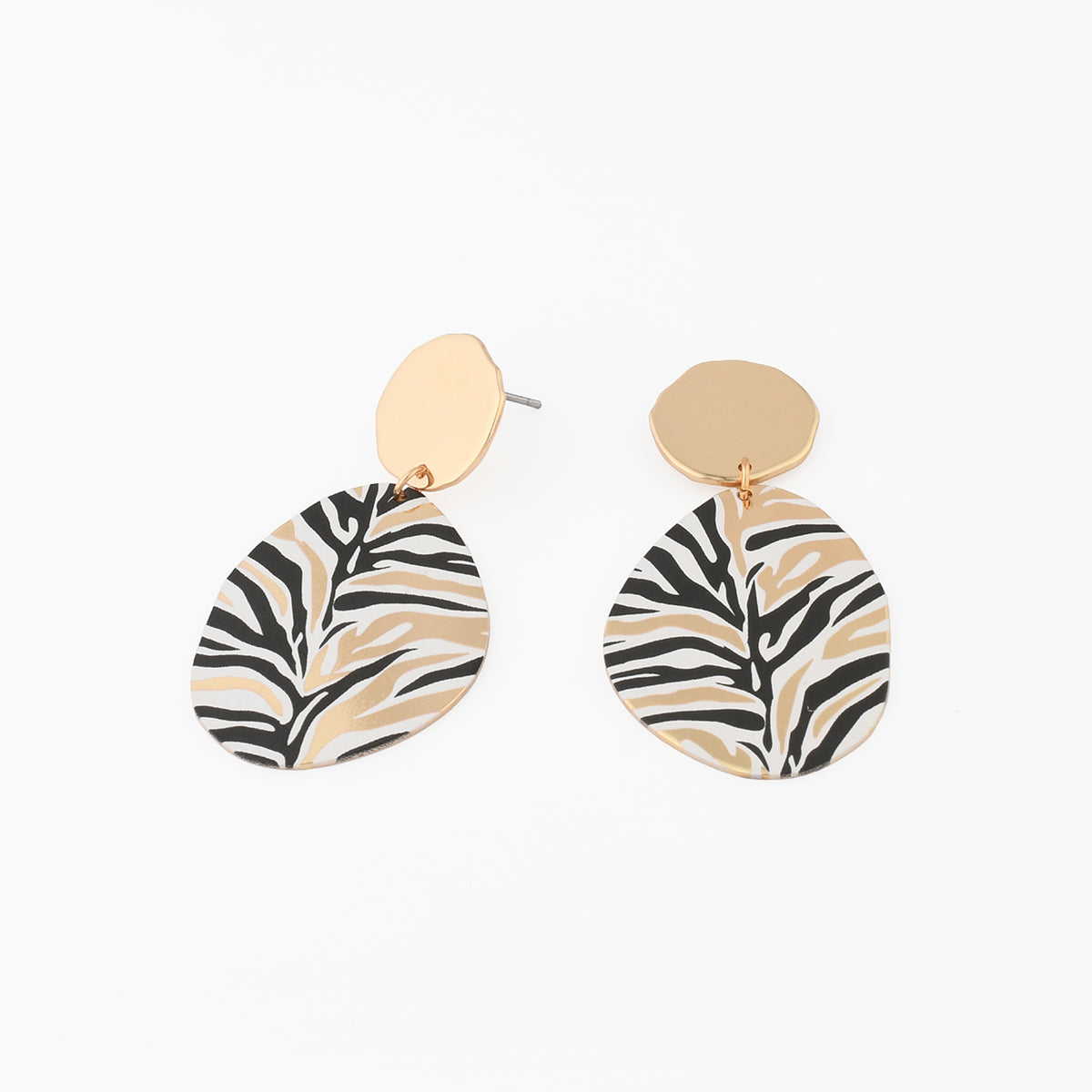 Boucles d'oreilles Balagane imprimé zèbre