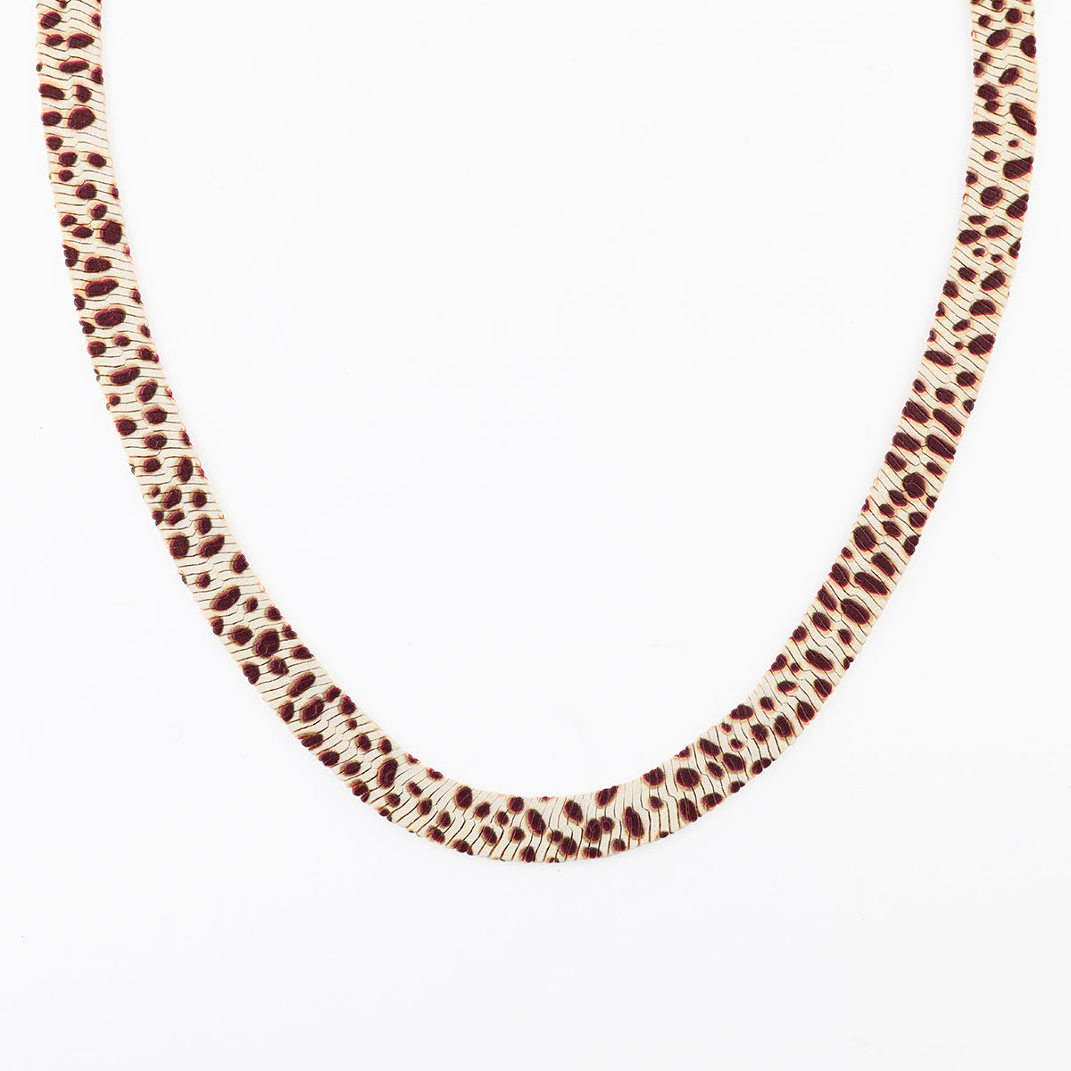 Collier chaine serpent Balagane imprimé tacheté