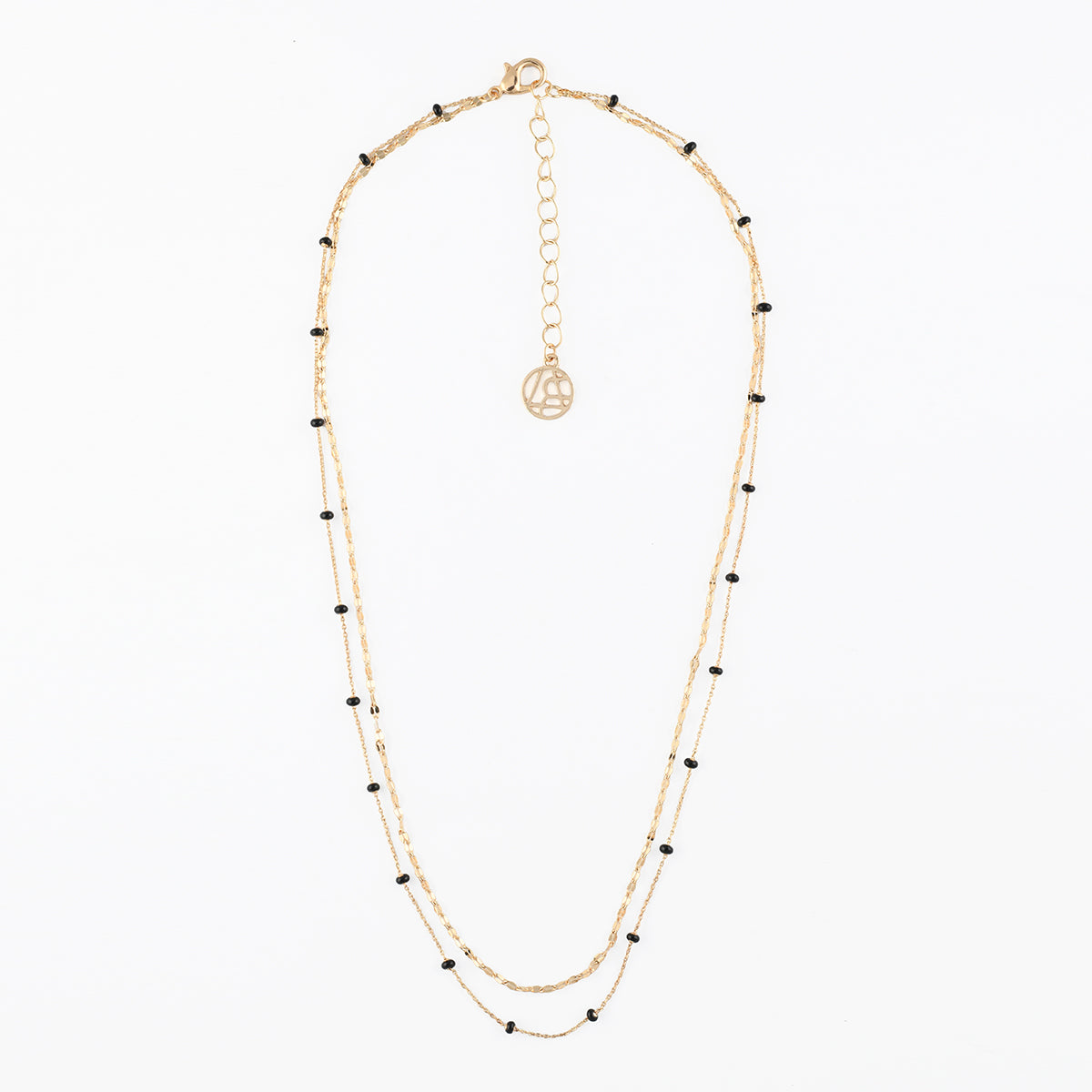 Collier 2 rangs chaînes fines