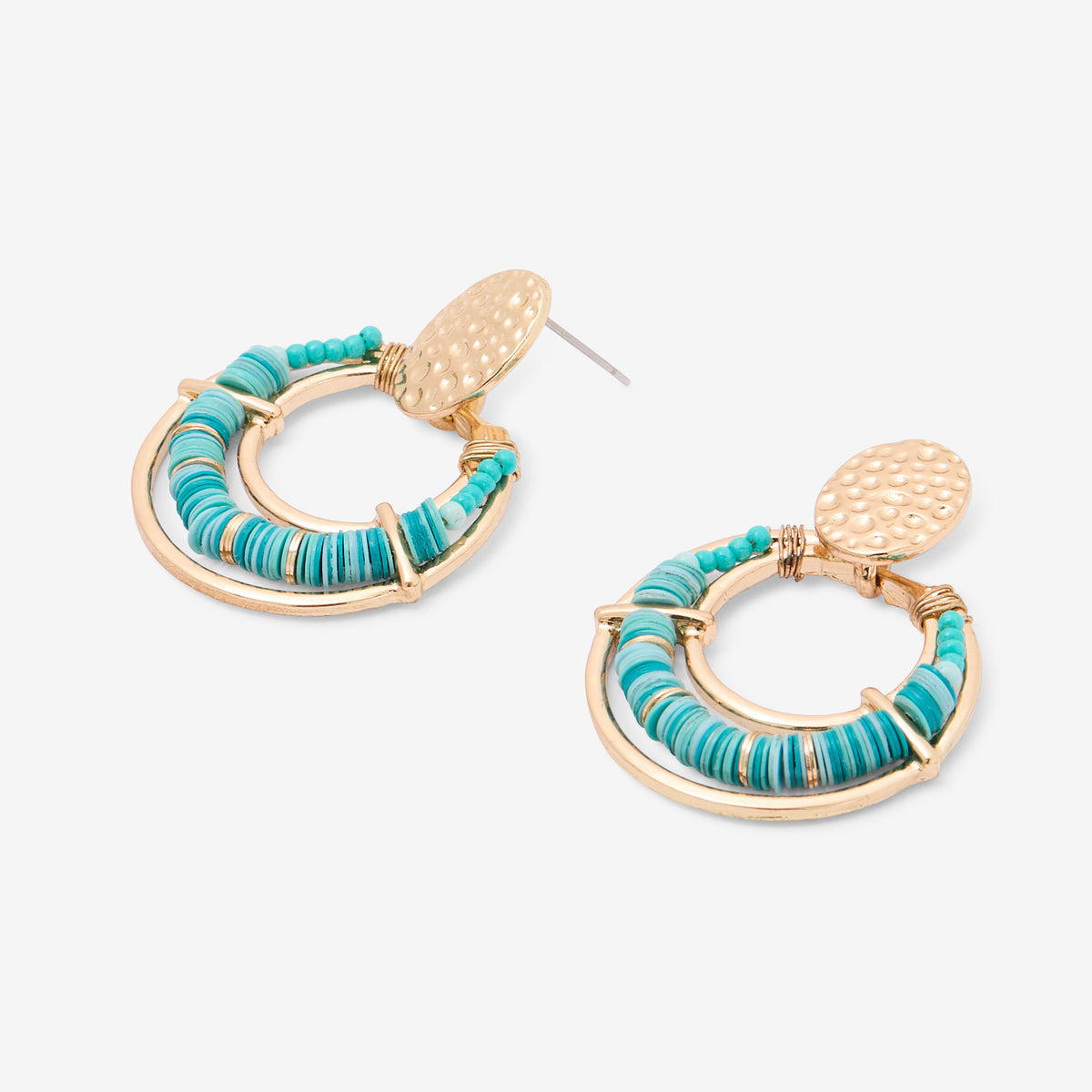Boucles d'oreilles rondes à sequins