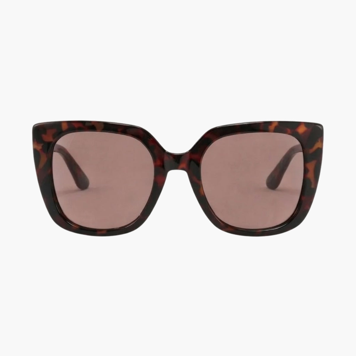 Lunettes de soleil écaille marron forme carrée