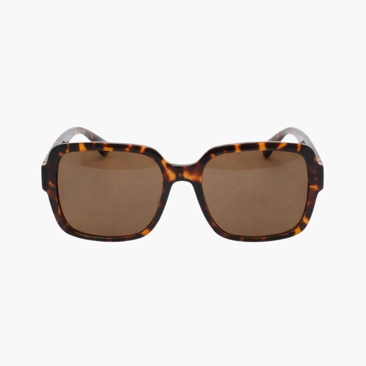 Lunettes de soleil marron écailles forme carrée