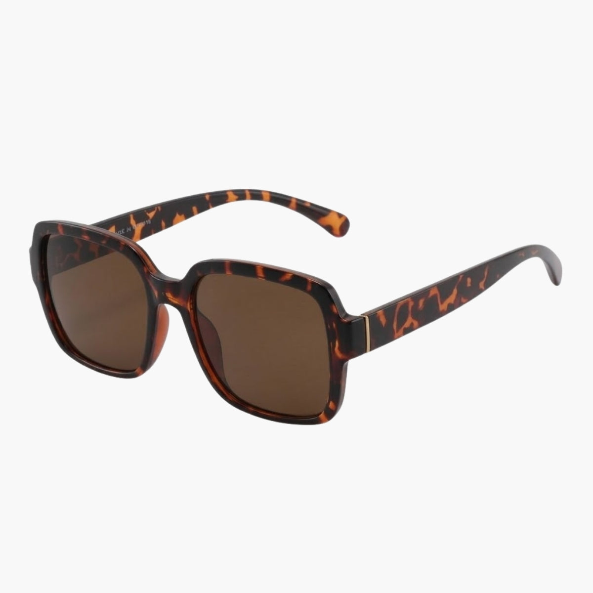 Lunettes de soleil marron écailles forme carrée