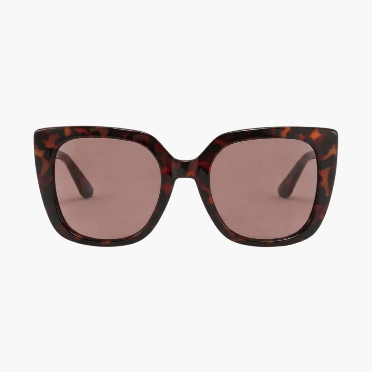Lunettes de soleil écaille marron forme carrée