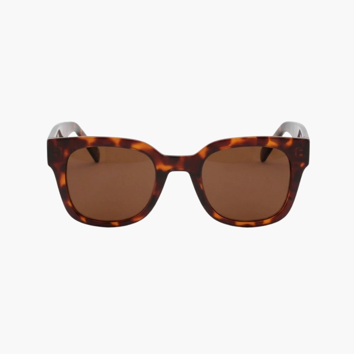 Lunettes de soleil marron écailles forme carrée