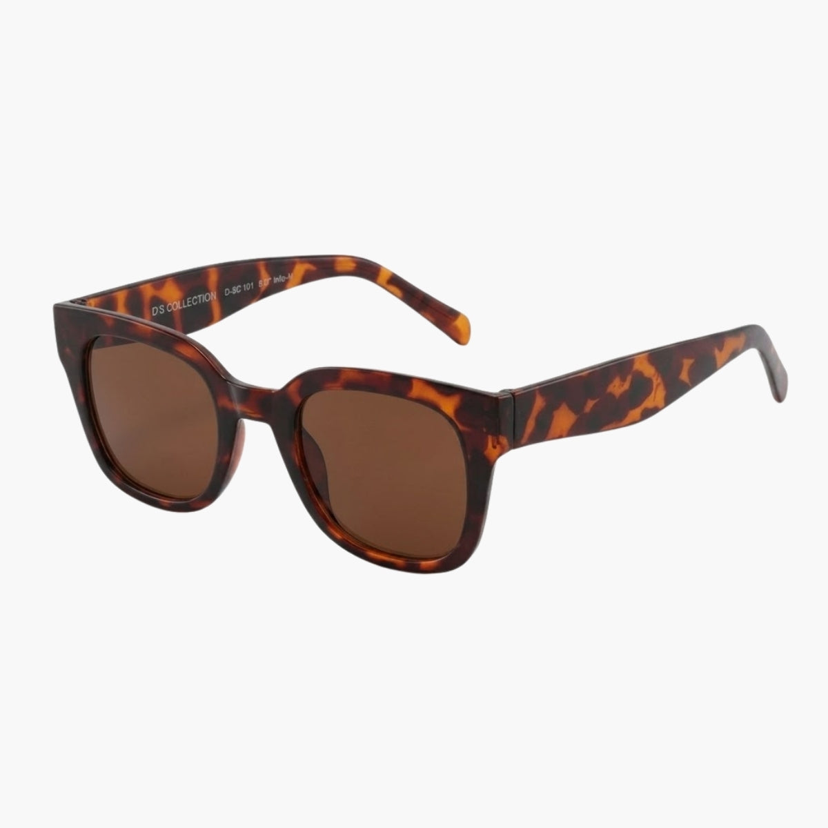 Lunettes de soleil marron écailles forme carrée